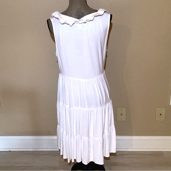 NWT Crown & Ivy White Ruffle Detail Dressy Summer Sundress. Size XL - Picture 7 of 9